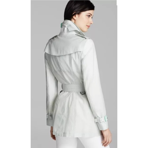 Burberry Coat - Sandringham Short Trench color light lavender Size 8 - Picture 7 of 16